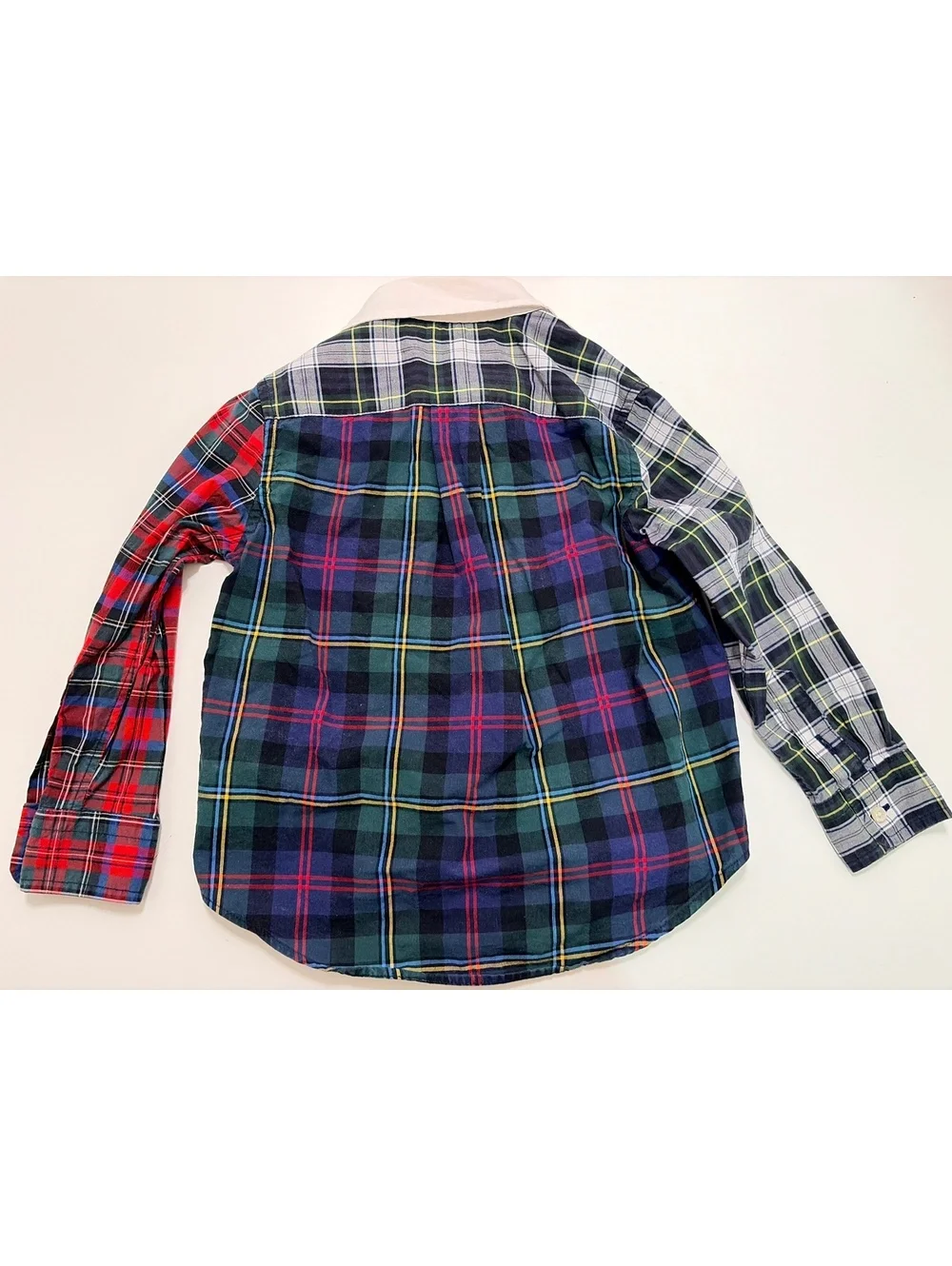 Polo Ralph Lauren Multi Plaid L/S Shirt With White Collar 3T